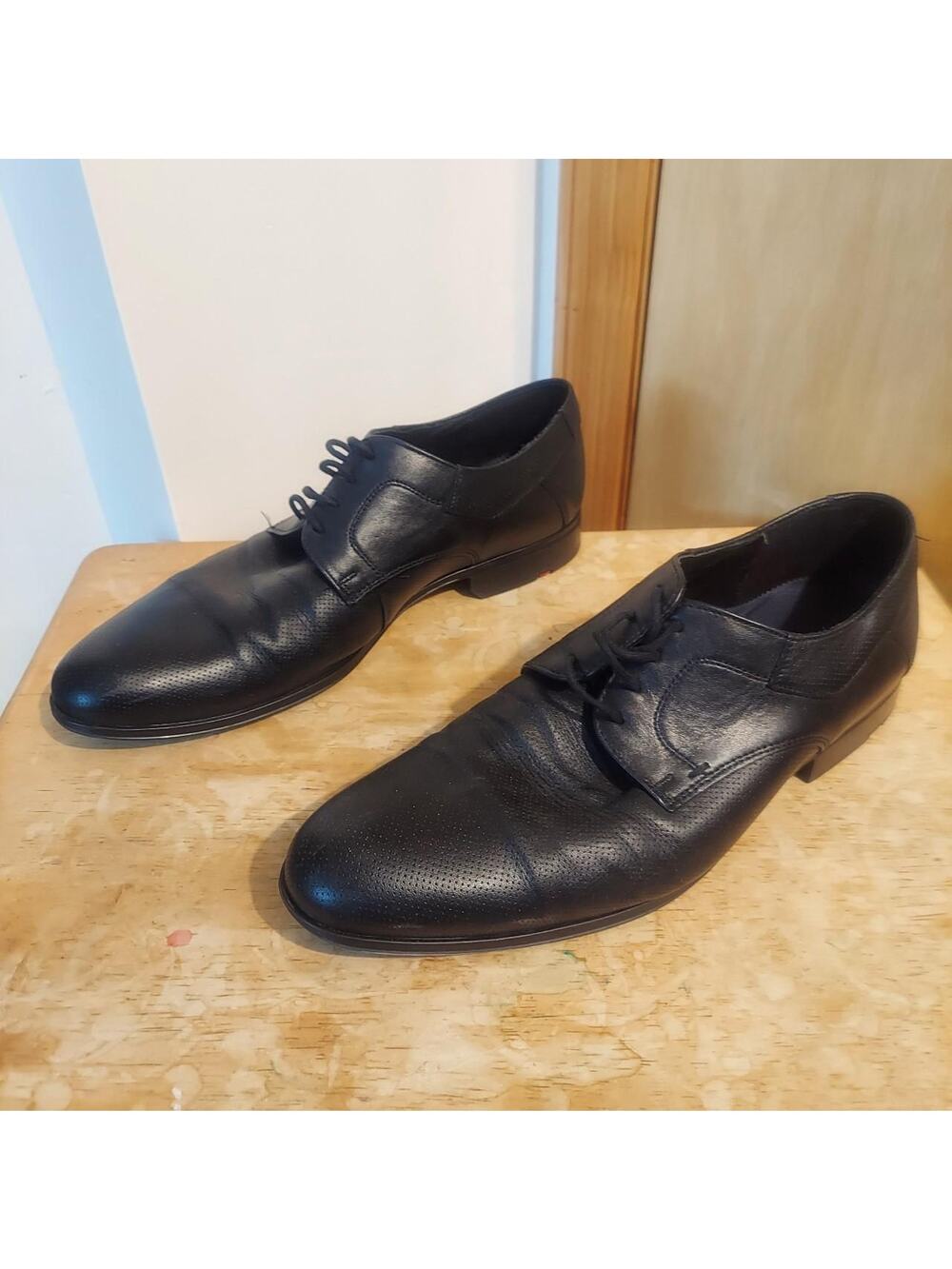 Lloyd Germany Men's US 10 Black Leather Derby Oxford Shoes